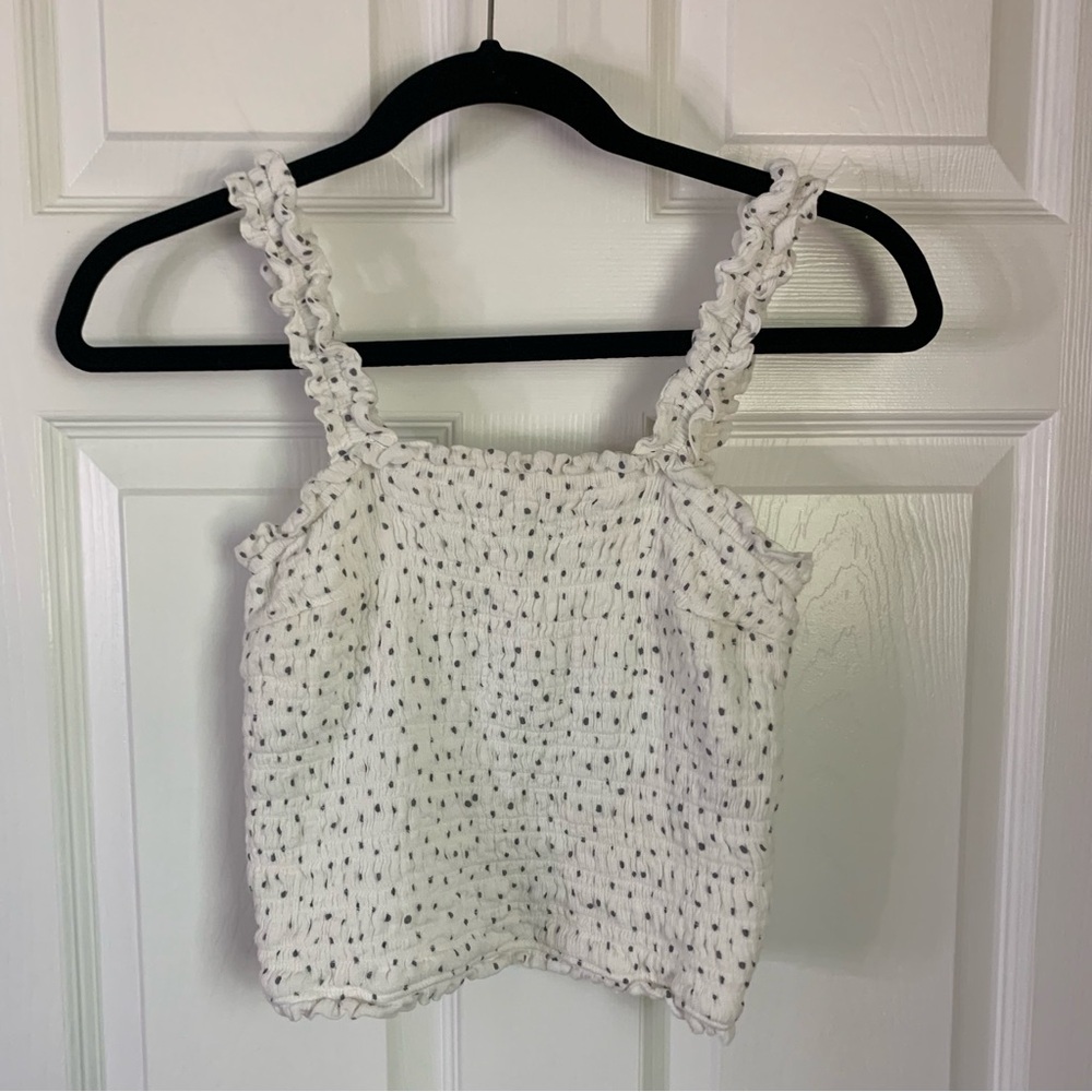 Abercrombie & Fitch White Smocked Crop Top, size S - Picture 7 of 7